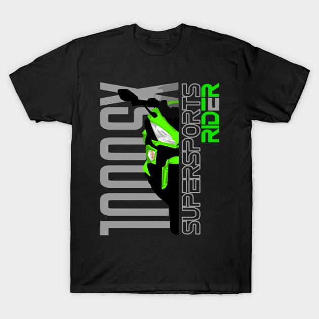 Supersports Rider Ninja 1000SX 2017 T-Shirt by TwoLinerDesign